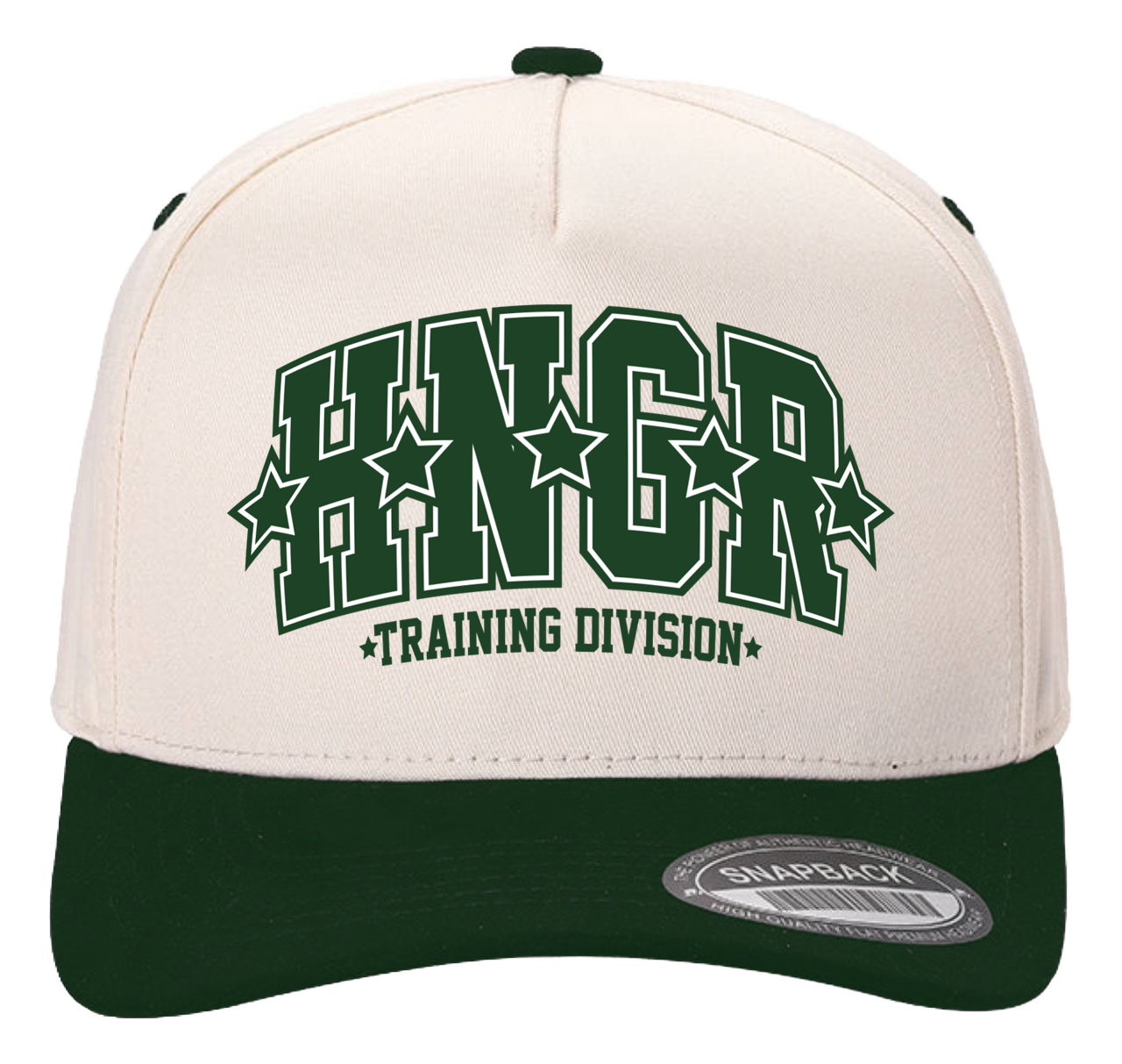 HNGR TRAINING DIVISION - 5 PANEL BASEBALL CAP (Beige/Green)