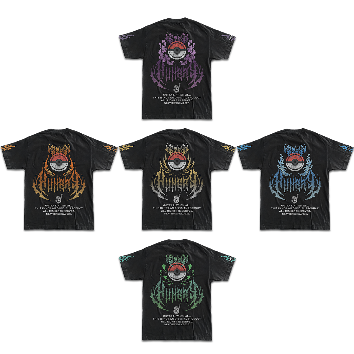 GOTTA LIFT 'EM ALL - Premium Oversize Tee - Box Set (HEAVYWEIGHT - Black)