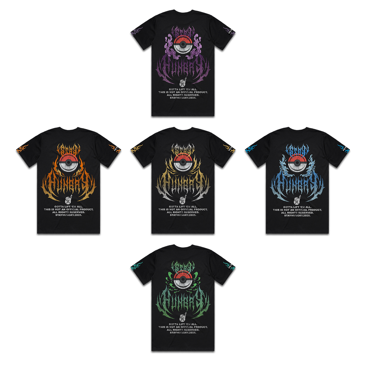 GOTTA LIFT 'EM ALL - Premium Regular Tee - Box Set (Black)