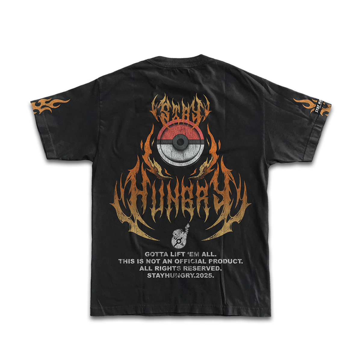 GOTTA LIFT 'EM ALL - FIRE - Premium Oversize Tee (HEAVYWEIGHT - Black)