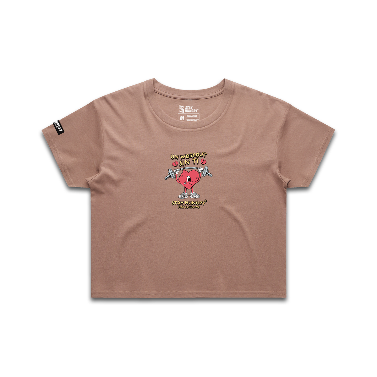 UN WORKOUT SIN TI - Premium Crop Top (Hazy Pink)