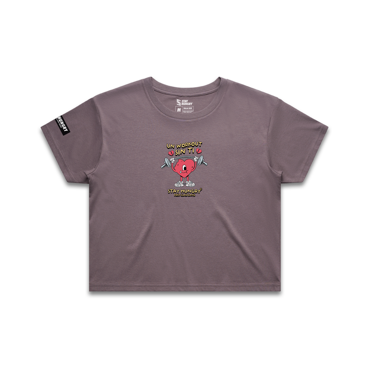 UN WORKOUT SIN TI - Premium Crop Top (Faded Mauve)