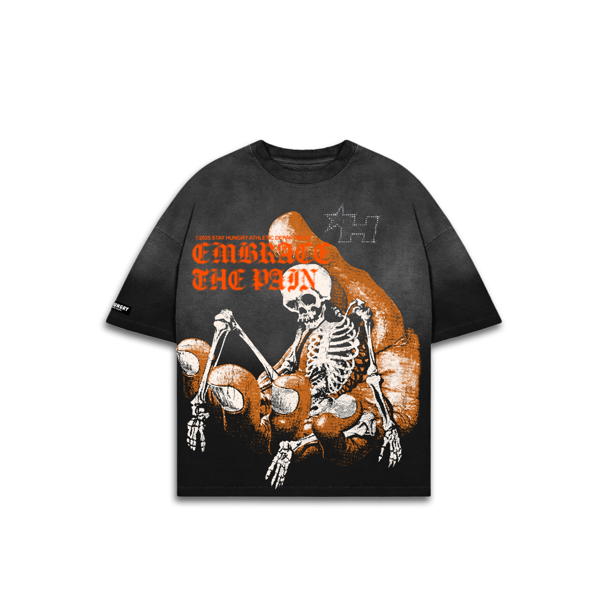 EMBRACE THE PAIN - Premium Oversize Tee (HEAVYWEIGHT - Sun Fade Black)