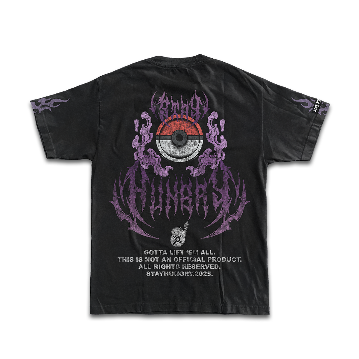 GOTTA LIFT 'EM ALL - GHOST - Premium Oversize Tee (HEAVYWEIGHT - Black)