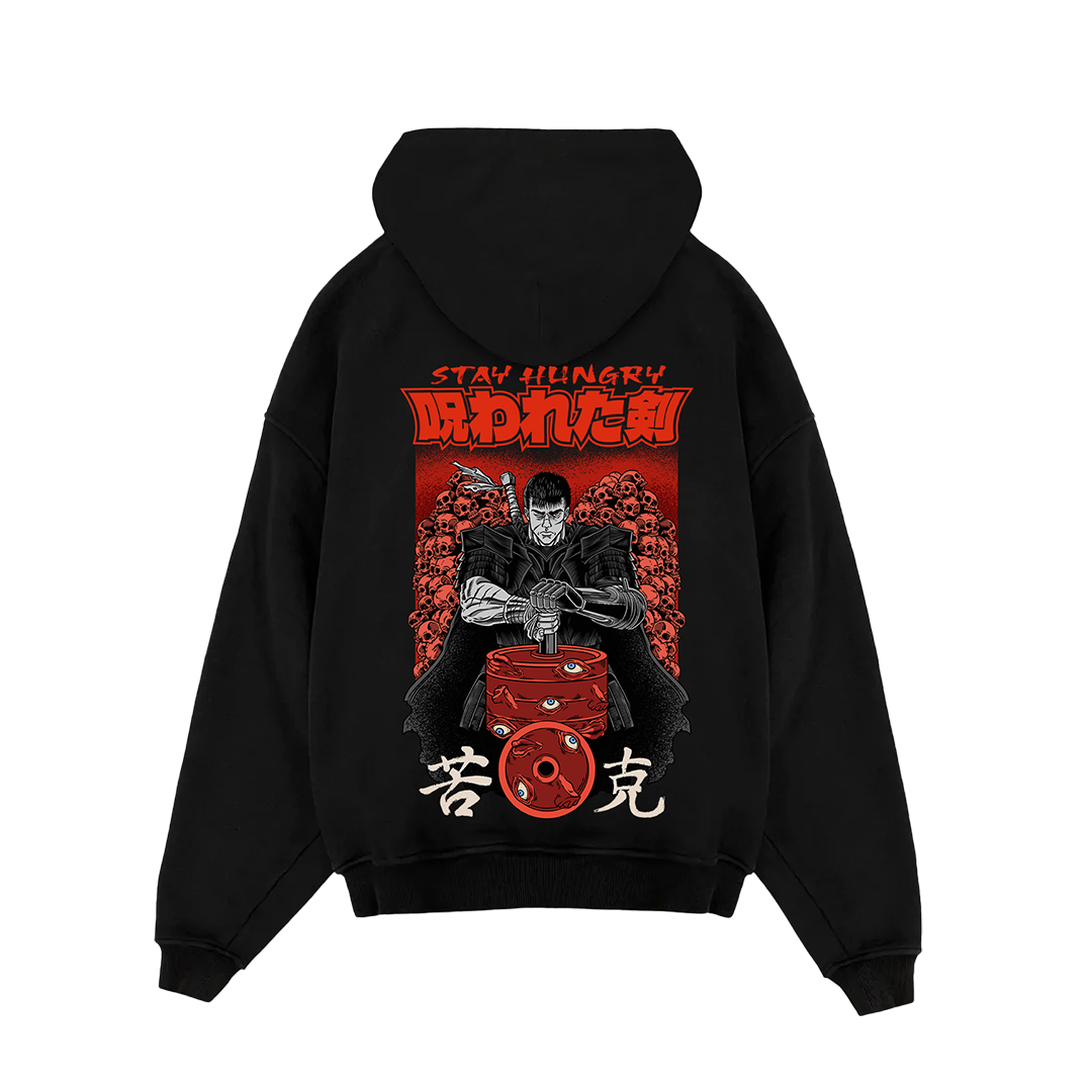NOROWARETA KEN - Premium Oversize Hoodie (HEAVYWEIGHT - Black)