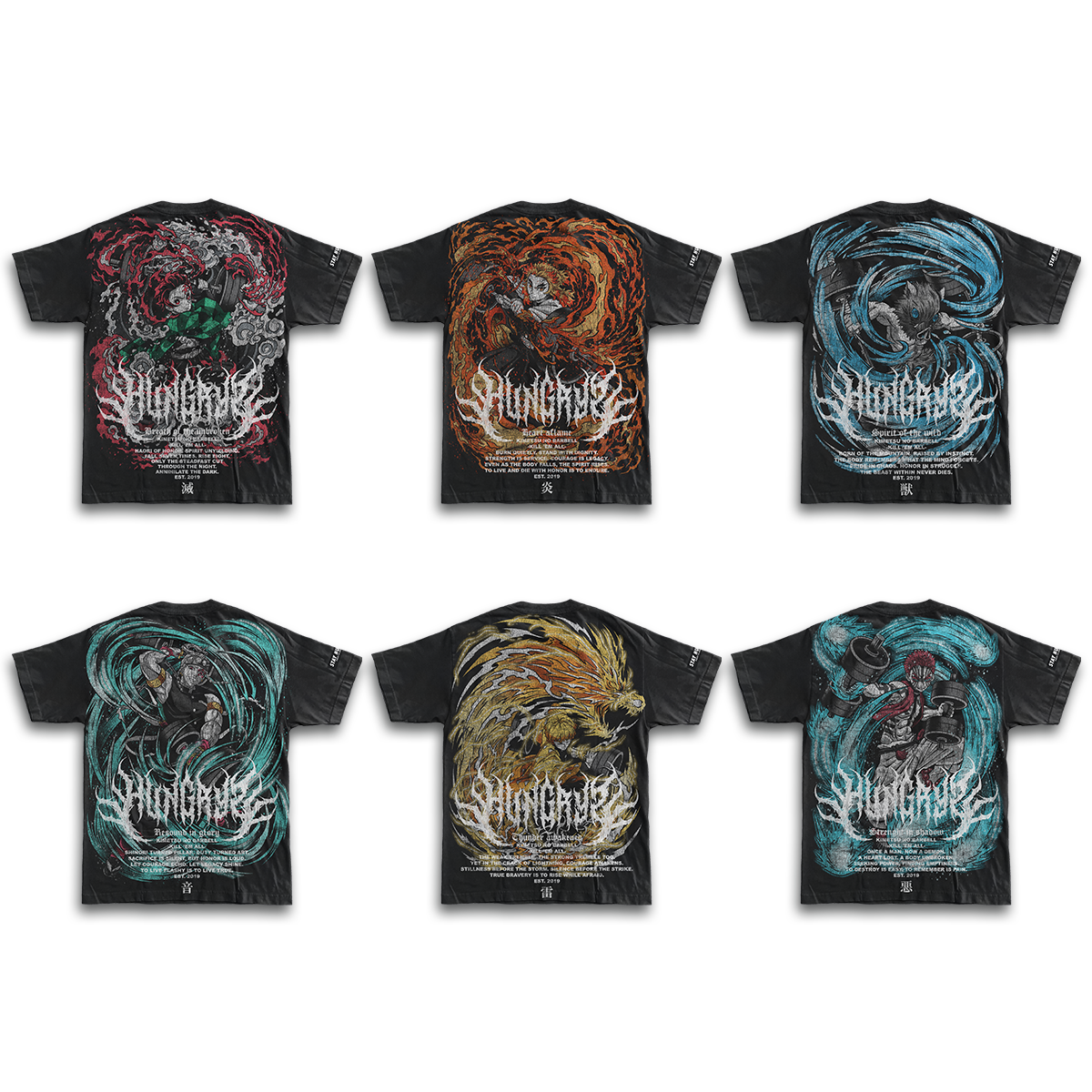 KIMETSU NO BARBELL - Premium Oversize Tee - Box Set (HEAVYWEIGHT - Black)