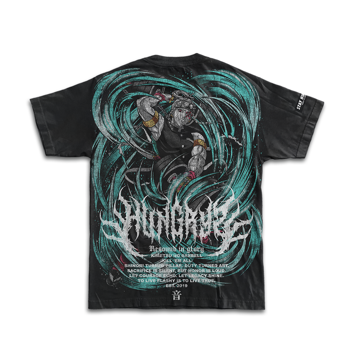 KIMETSU NO BARBELL - RESOUND IN GLORY - Premium Oversize Tee (HEAVYWEIGHT - Black)