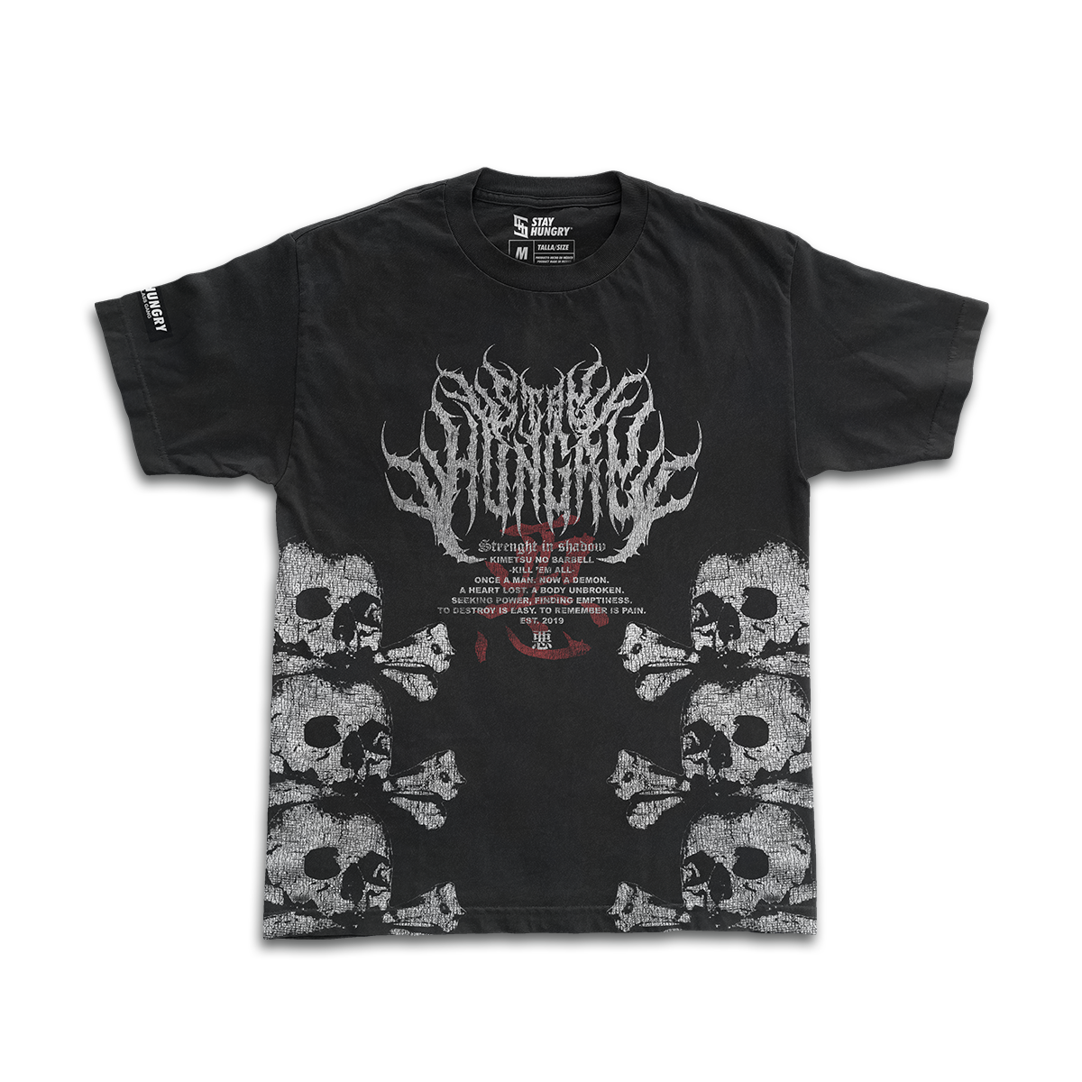KIMETSU NO BARBELL - STRENGHT IN SHADOW - Premium Oversize Tee (HEAVYWEIGHT - Black)