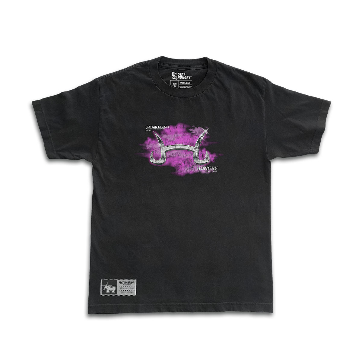 SAIYAN LEGACY - CHAOS - Premium Oversize Tee (HEAVYWEIGHT - Black)