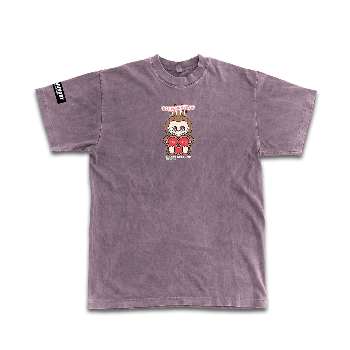 PARTNERS IN CRIME (LABUBU) - Premium Oversize Tee (HEAVYWEIGHT - Mauve Pigment Dye)