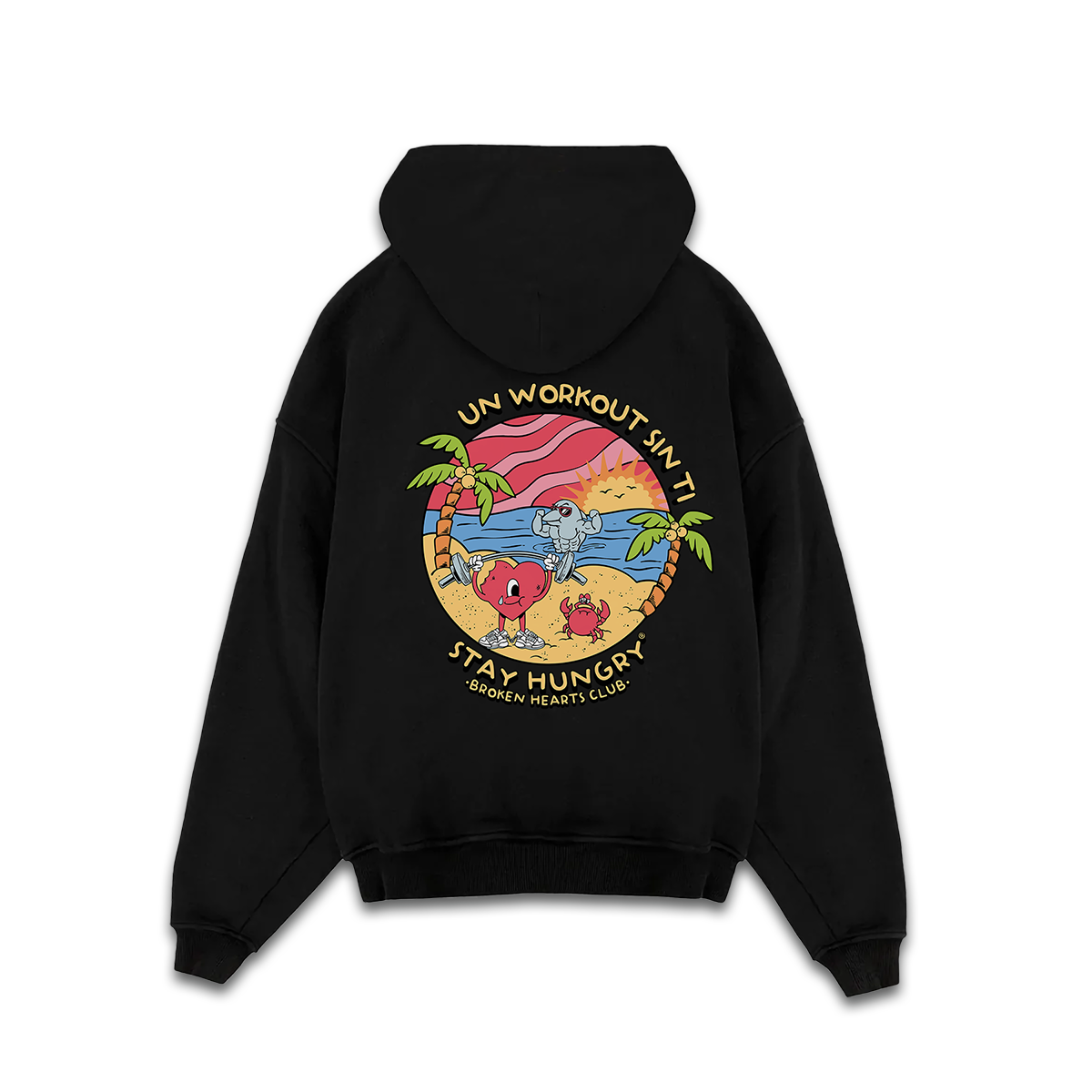 UN WORKOUT SIN TI - Premium Oversize Hoodie (HEAVYWEIGHT - Black)