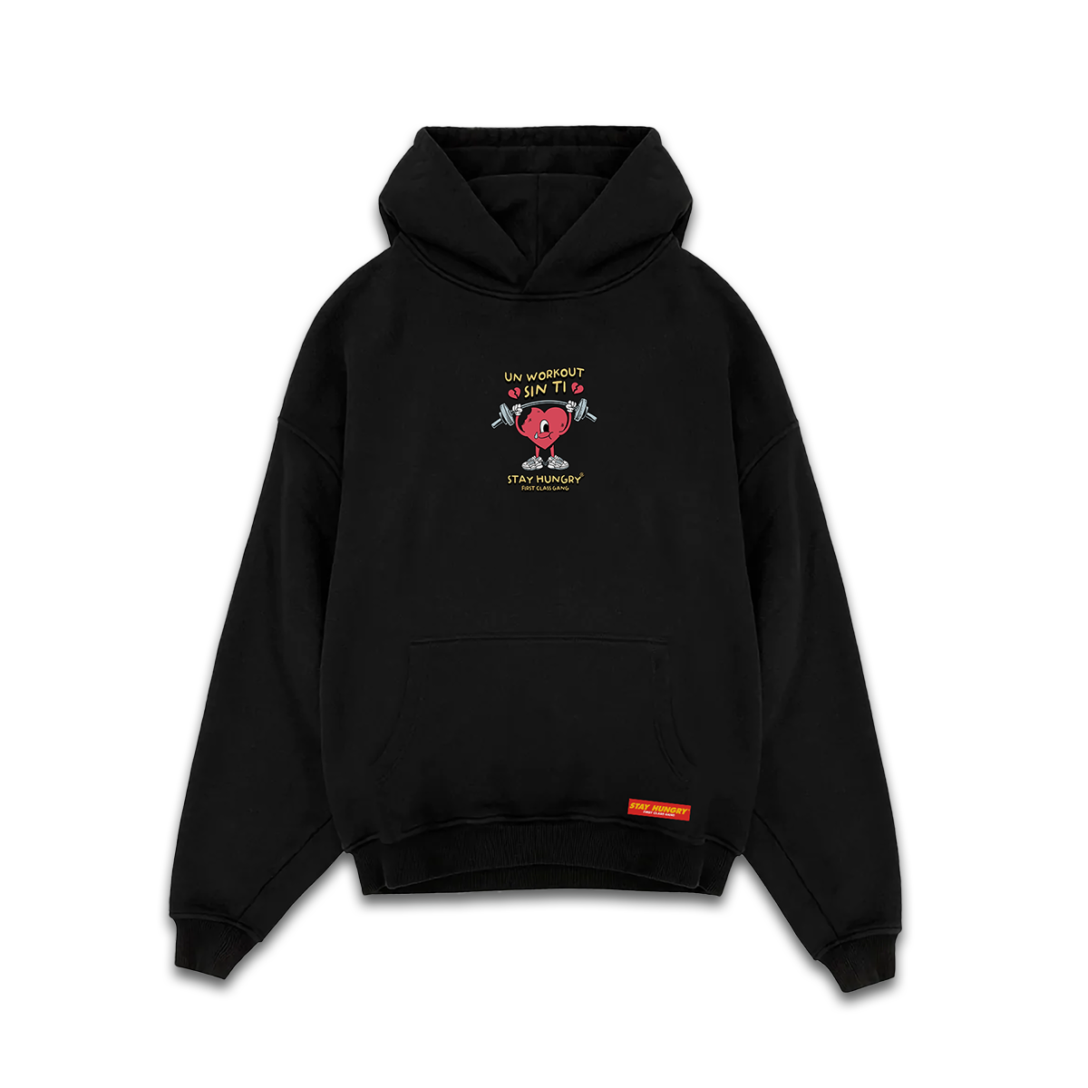 UN WORKOUT SIN TI - Premium Oversize Hoodie (HEAVYWEIGHT - Black)