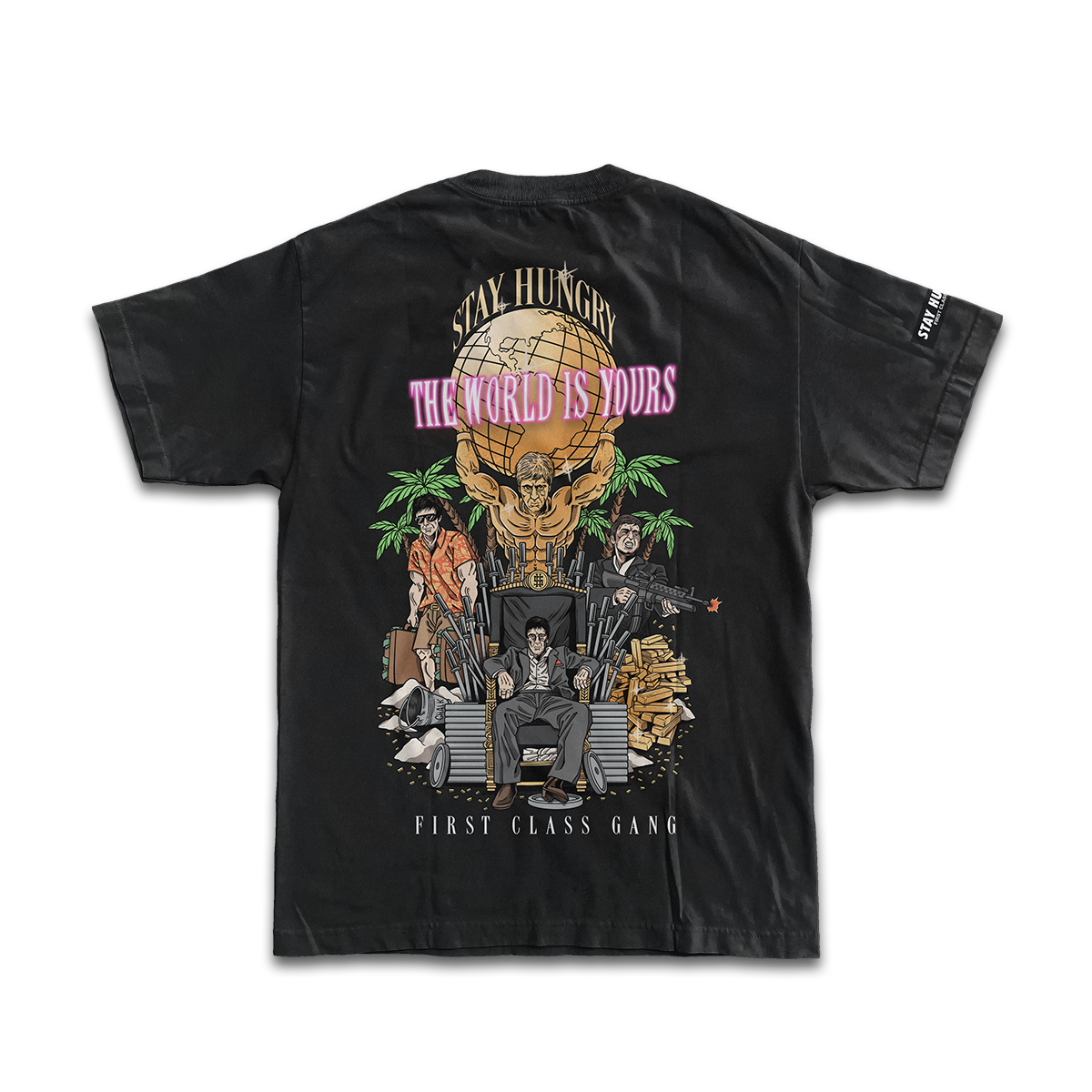 THE WORLD IS YOURS - Premium Oversize Tee (HEAVYWEIGHT - Black)