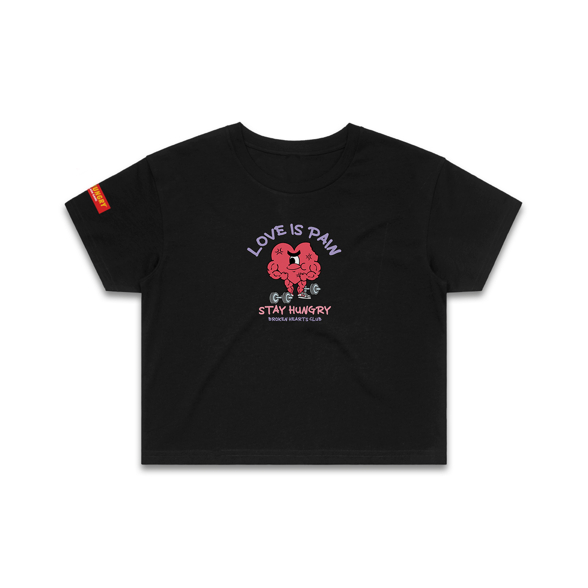 LOVE IS PAIN - Premium Crop Top (Black)