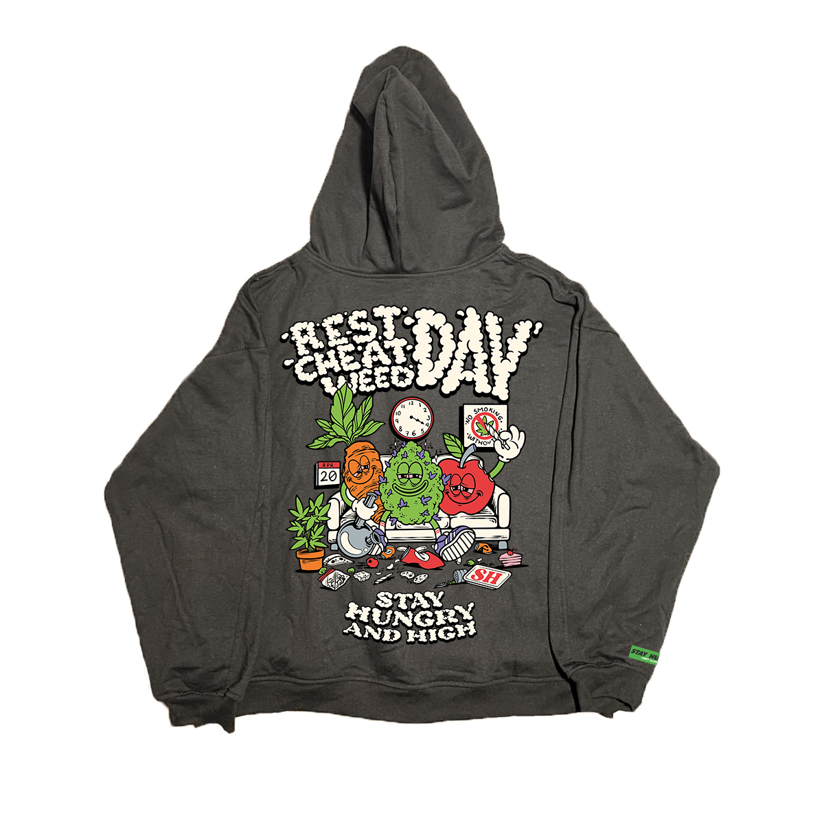 REST DAY - Premium Boxy Double Zip Jacket (Black)