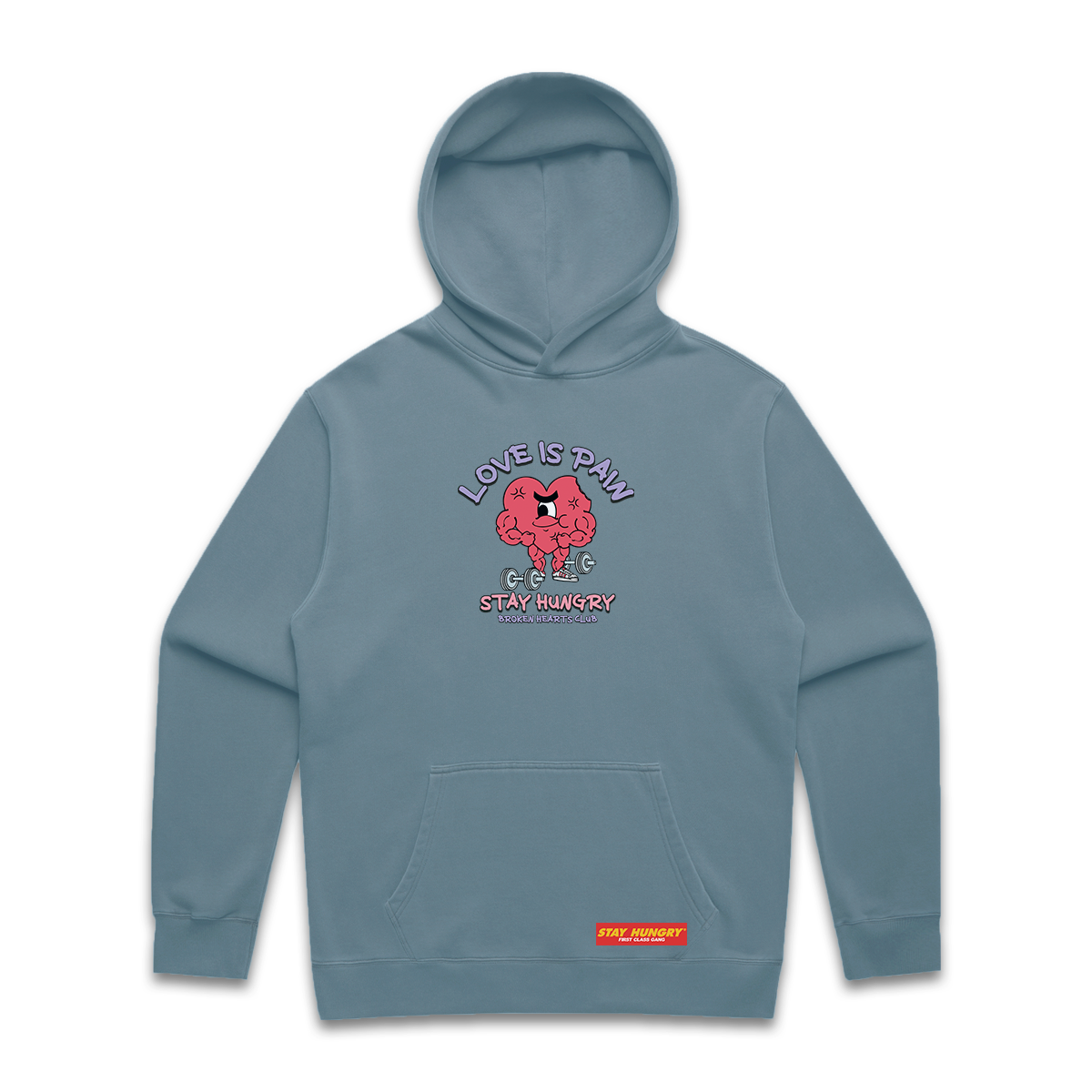 LOVE IS PAIN - Premium Oversize Hoodie (Blue Magic)