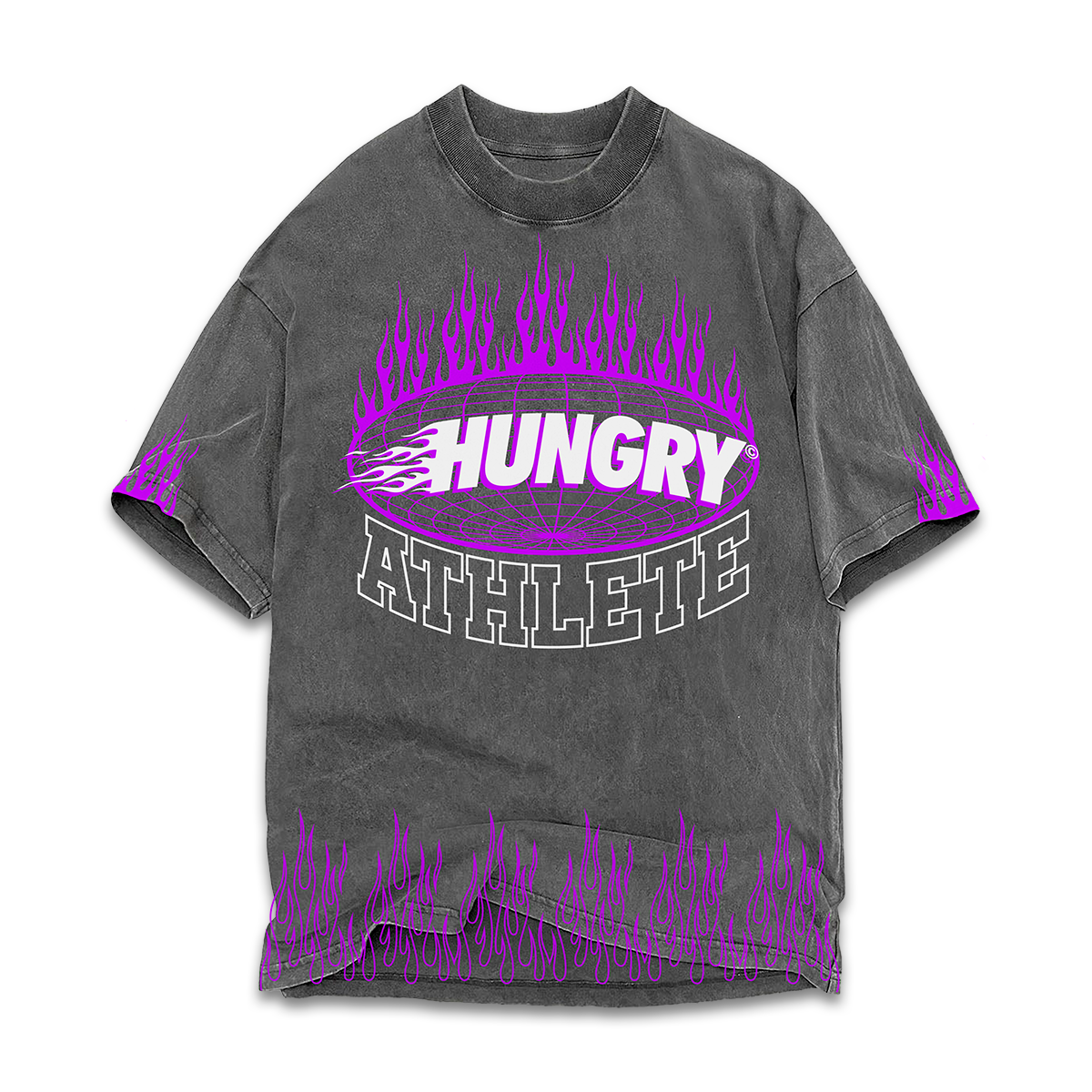THE FHLAME - Premium Oversize Tee (HEAVYWEIGHT - Black Pigment Dye