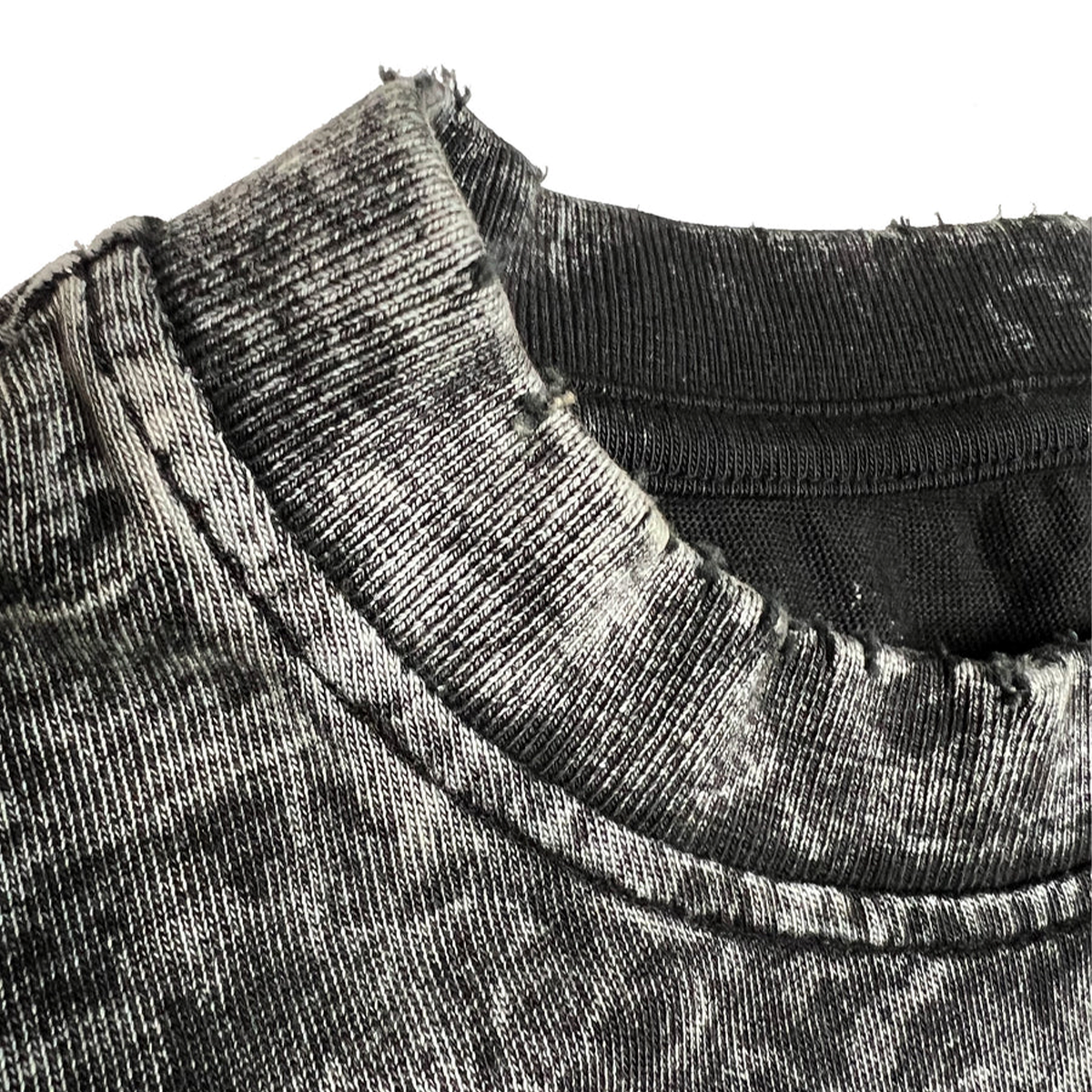 CURLZILLA - Premium Oversize Tee (HEAVYWEIGHT - Black Acid Wash - W/Destructions)