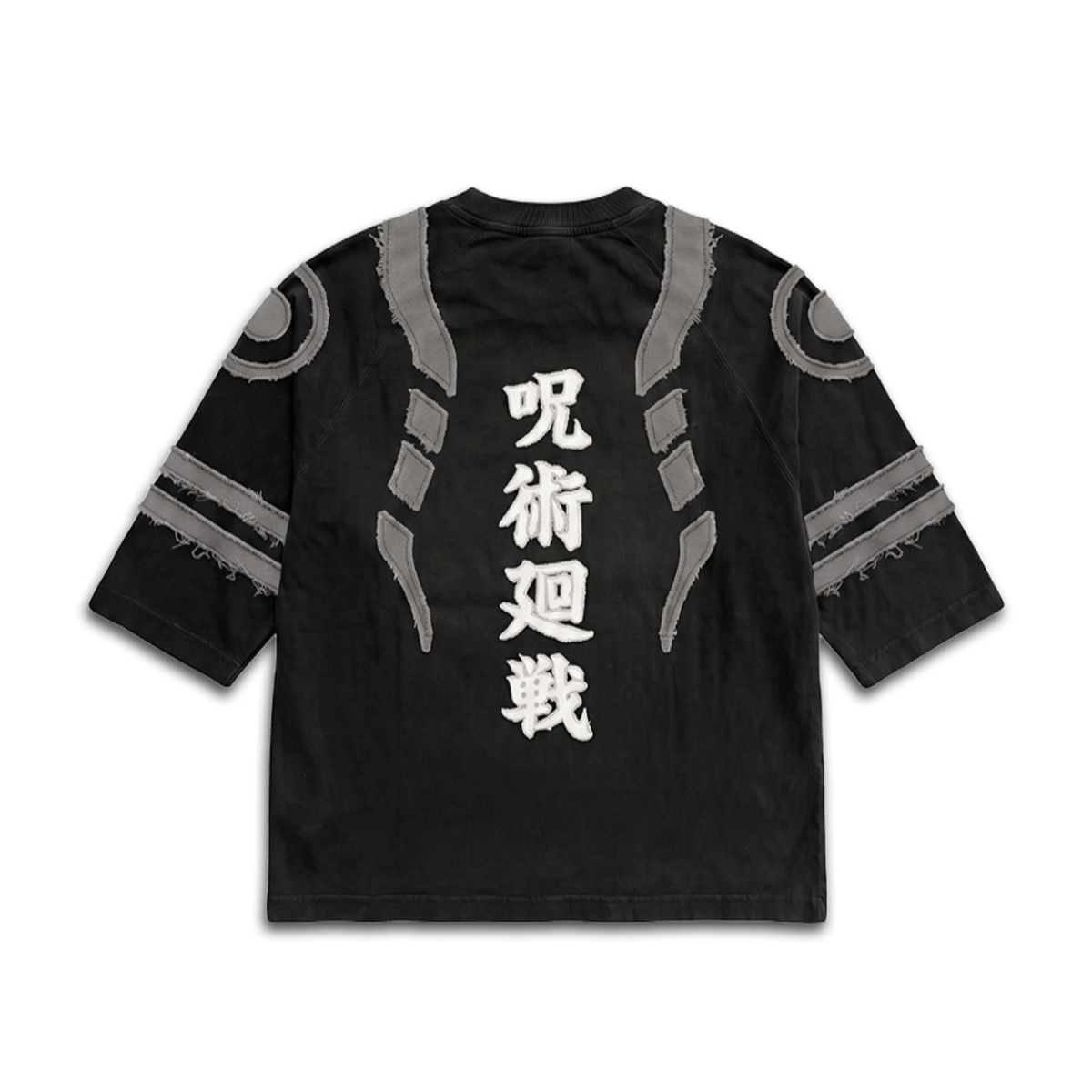 PREVENTA - EXPAND YOUR DOMAIN - CURSED ANATOMY - Premium Oversize Raglan 3/4 Tee (HEAVYWEIGHT - Black)