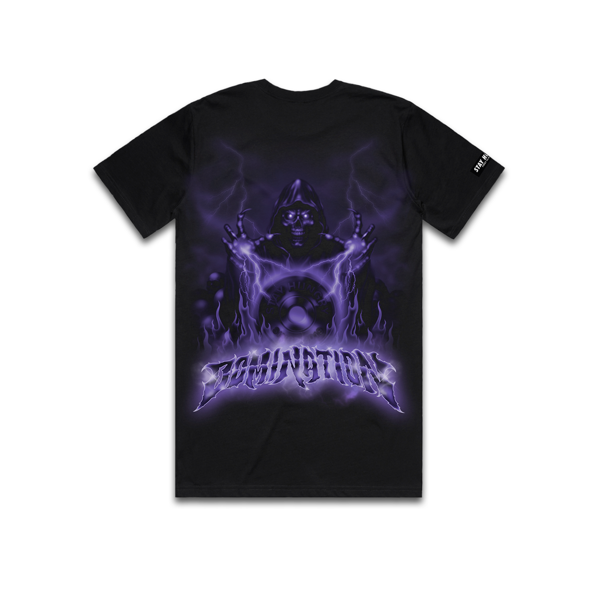 DOMINATION (Purple) - Premium Regular Tee (Black)