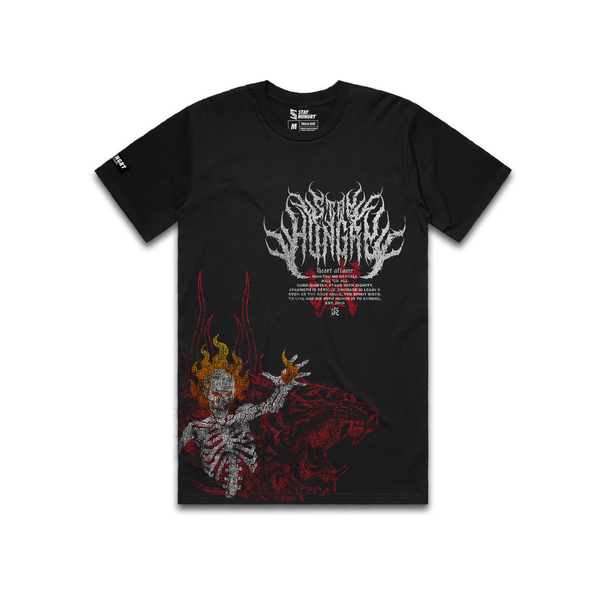 KIMETSU NO BARBELL - HEART AFLAME - Premium Regular Tee (Black)