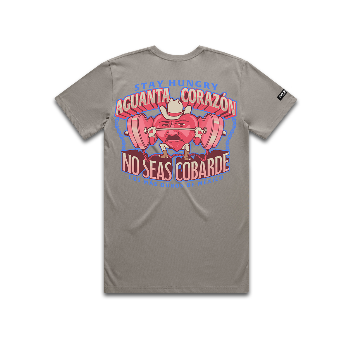 AGUANTA CORAZÓN - Premium Regular Tee (Light Grey)