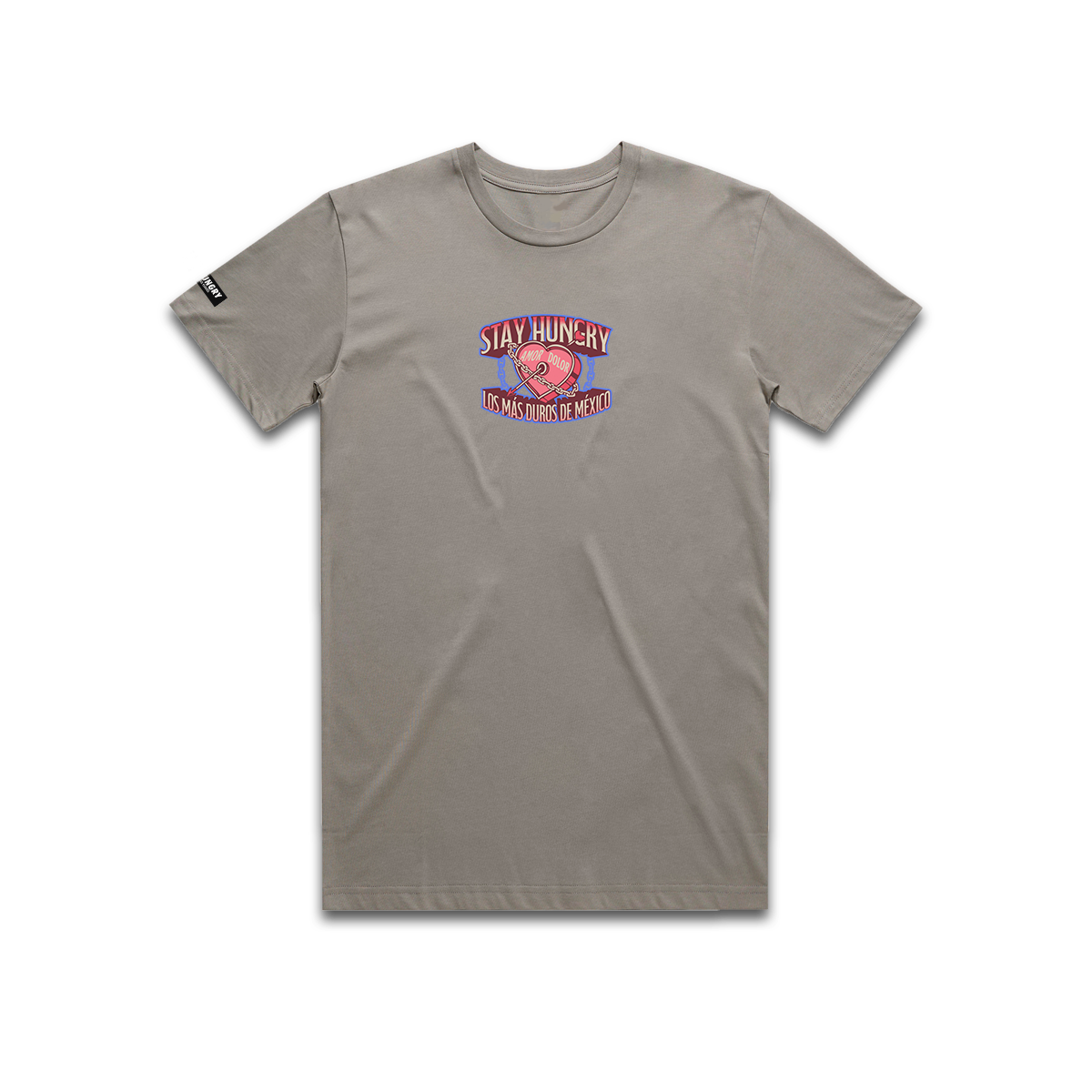 AGUANTA CORAZÓN - Premium Regular Tee (Light Grey)