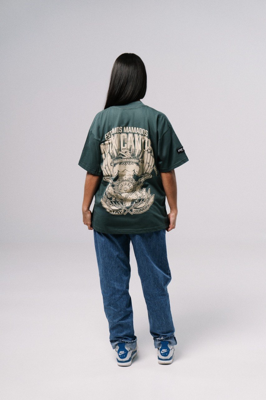 ESTAMOS MAMADOS MEXICANOS - Premium Oversize Tee (HEAVYWEIGHT - Forest Green)