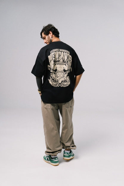 ESTAMOS MAMADOS MEXICANOS - Premium Oversize Tee (HEAVYWEIGHT - Black)