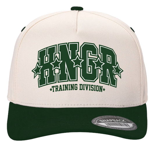 HNGR TRAINING DIVISION - 5 PANEL BASEBALL CAP (Beige/Green)