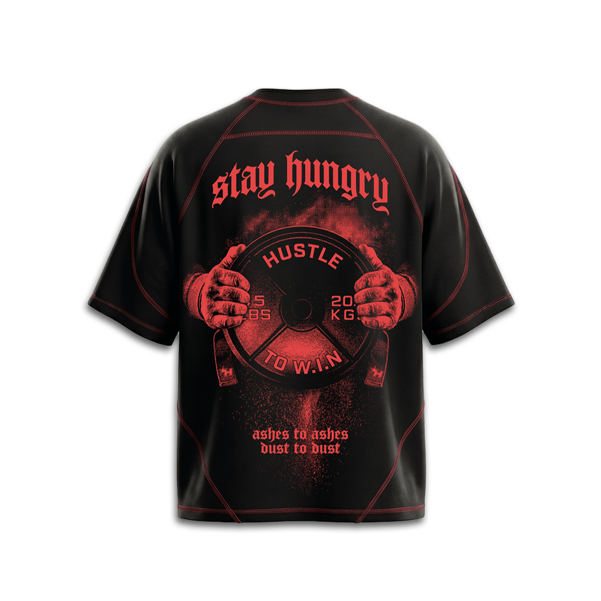 PREVENTA - ASHES TO ASHES - Premium Oversize Raglan Tee (HEAVYWEIGHT - Bred)