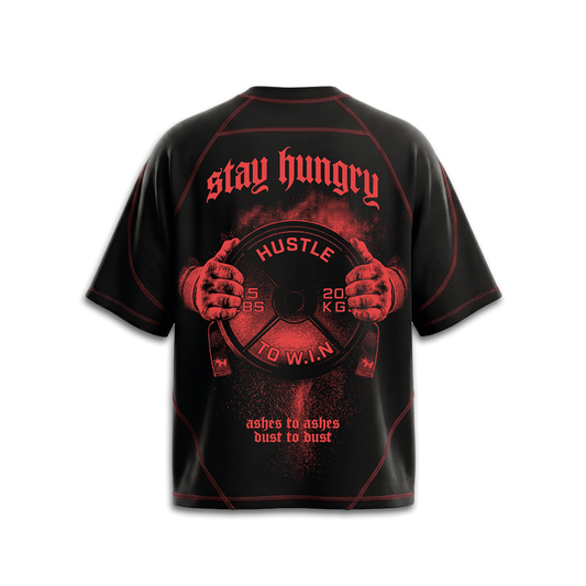 PREVENTA - ASHES TO ASHES - Premium Oversize Raglan Tee (HEAVYWEIGHT - Bred)