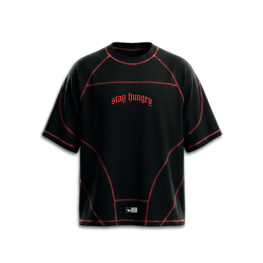 ASHES TO ASHES - Premium Oversize Raglan Tee (HEAVYWEIGHT - Bred)