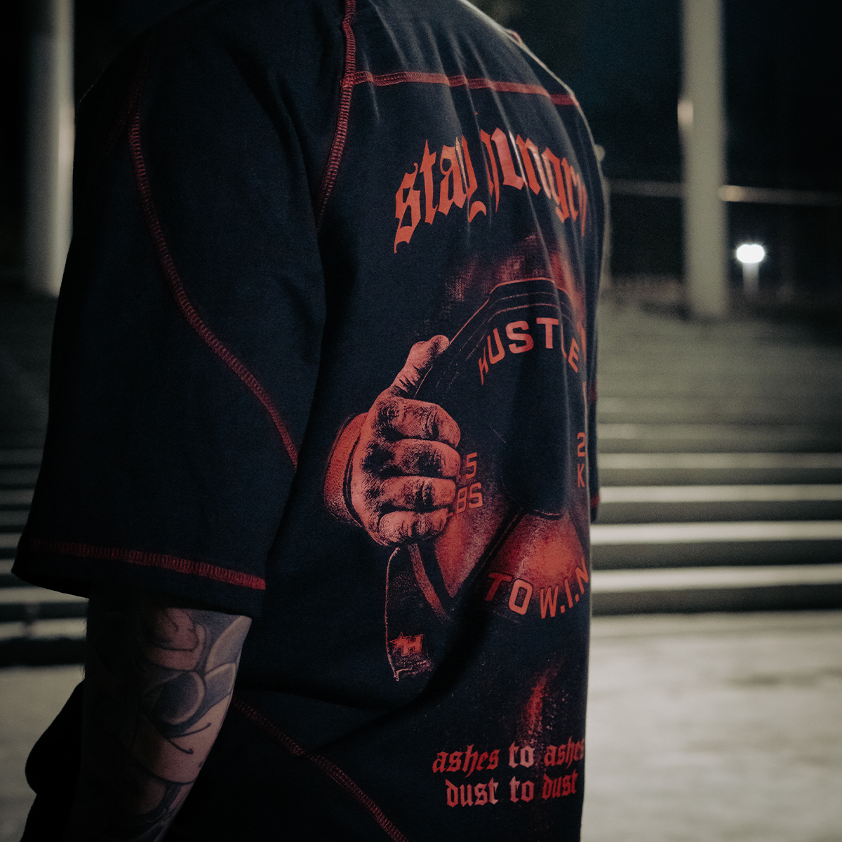 PREVENTA - ASHES TO ASHES - Premium Oversize Raglan Tee (HEAVYWEIGHT - Bred)