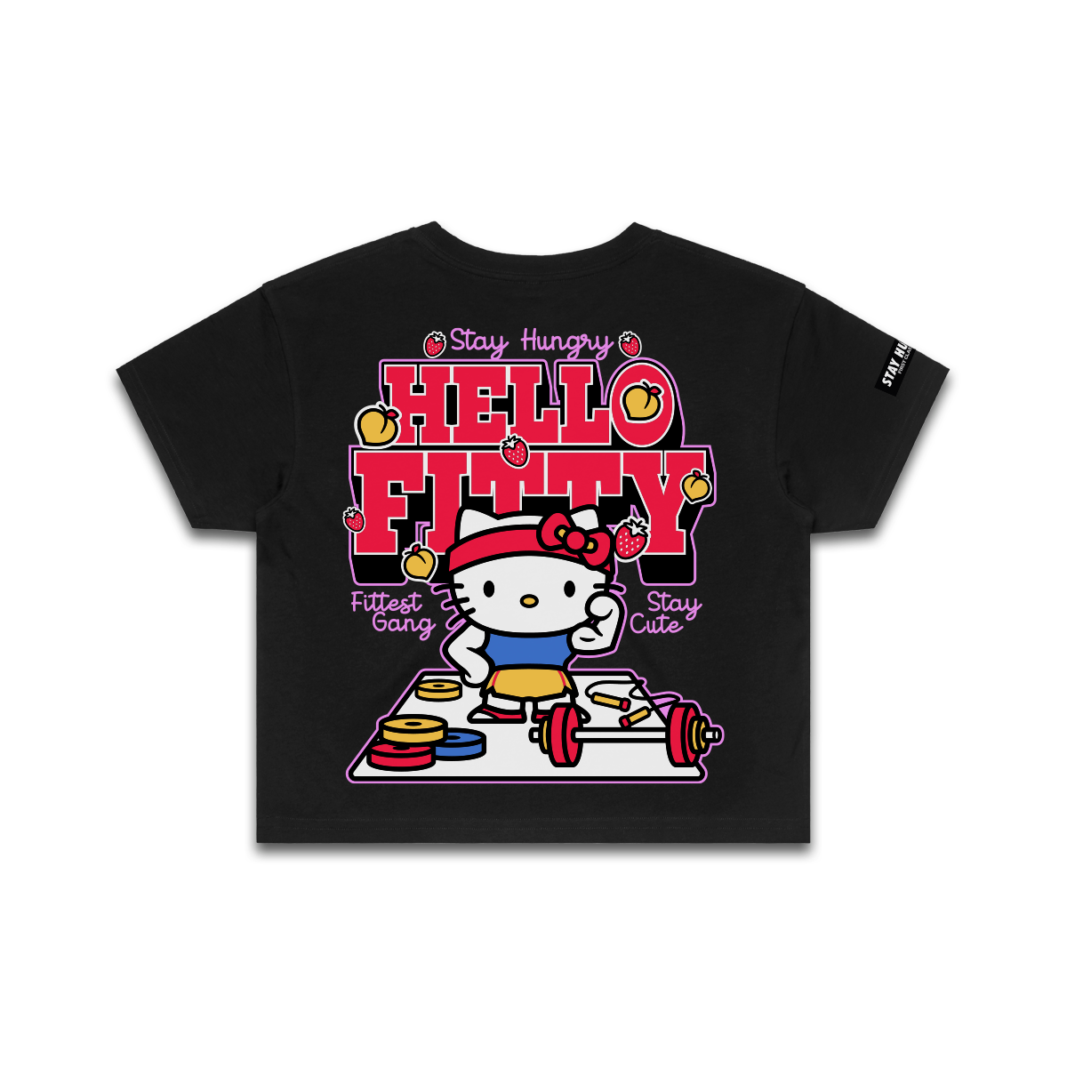 PREVENTA - HELLO FITTY - Premium Crop Top (Black)