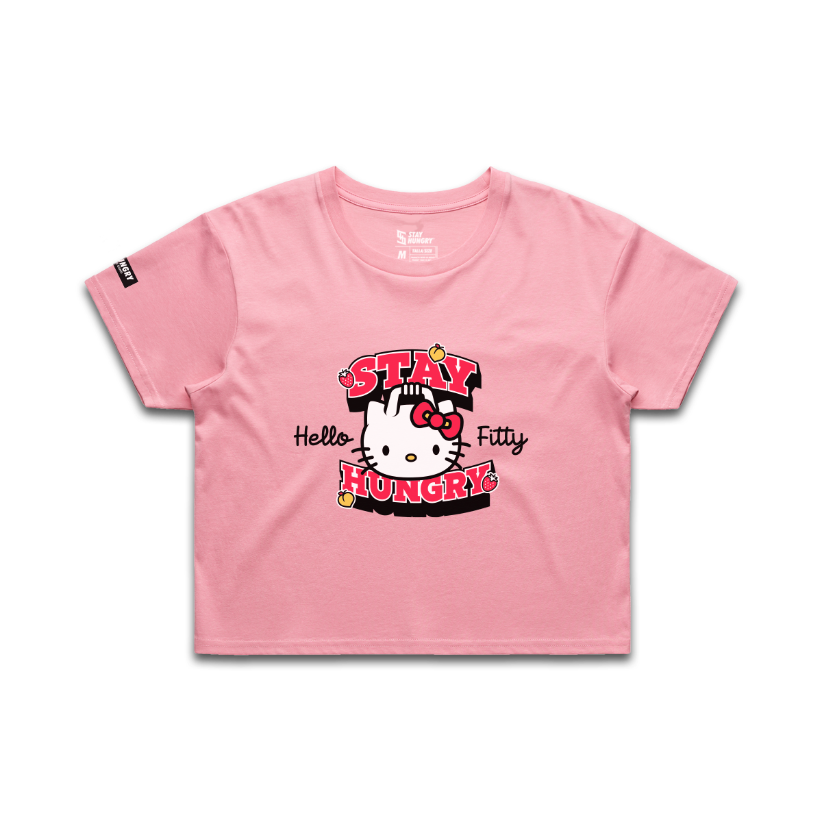 PREVENTA - HELLO FITTY - Premium Crop Top (Bubblegum)