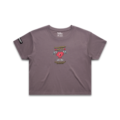 UN WORKOUT SIN TI - Premium Crop Top (Faded Mauve)