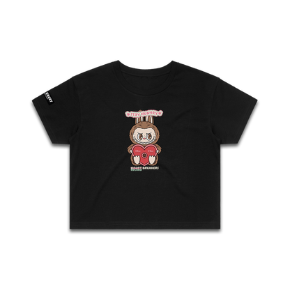 PARTNERS IN CRIME (LABUBU) - Premium Crop Top (Black)