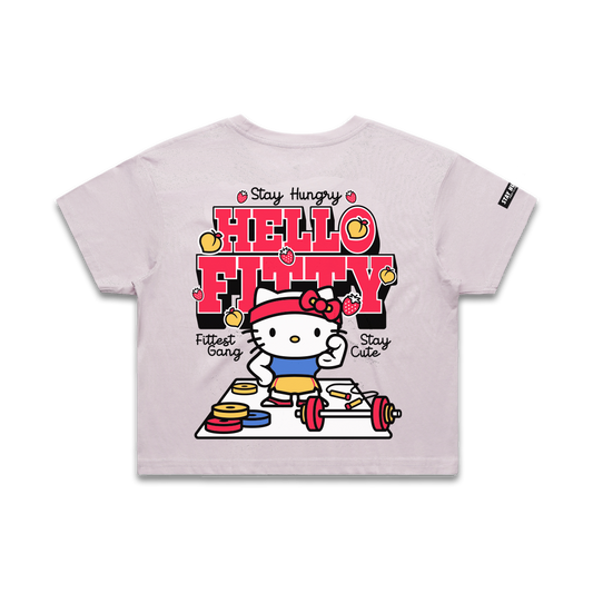 PREVENTA - HELLO FITTY - Premium Crop Top (Orchid)