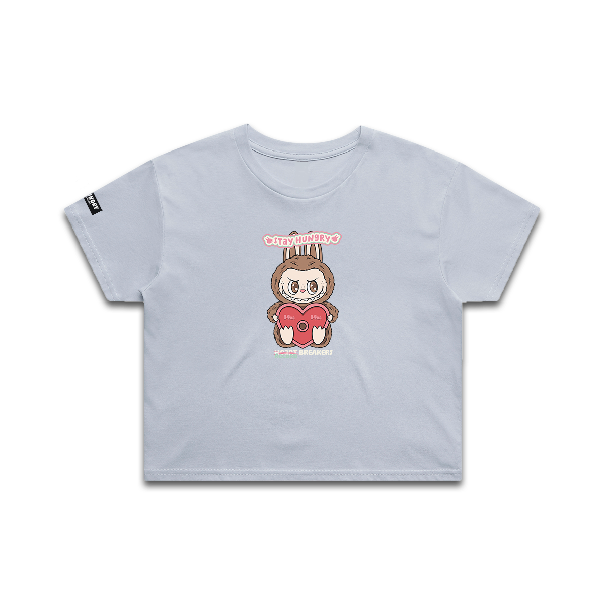 PARTNERS IN CRIME (LABUBU) - Premium Crop Top (Sky Blue)