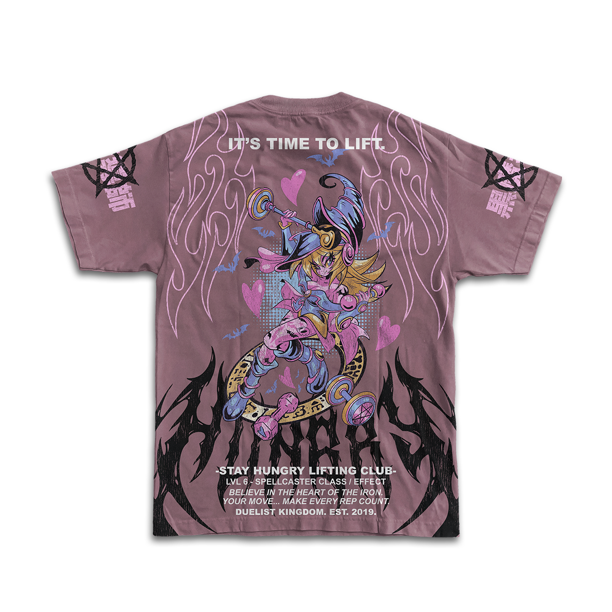 IT'S TIME TO LIFT - DARK MAGICIAN GIRL - Premium Oversize Tee (HEAVYWEIGHT - Dusty Rose)