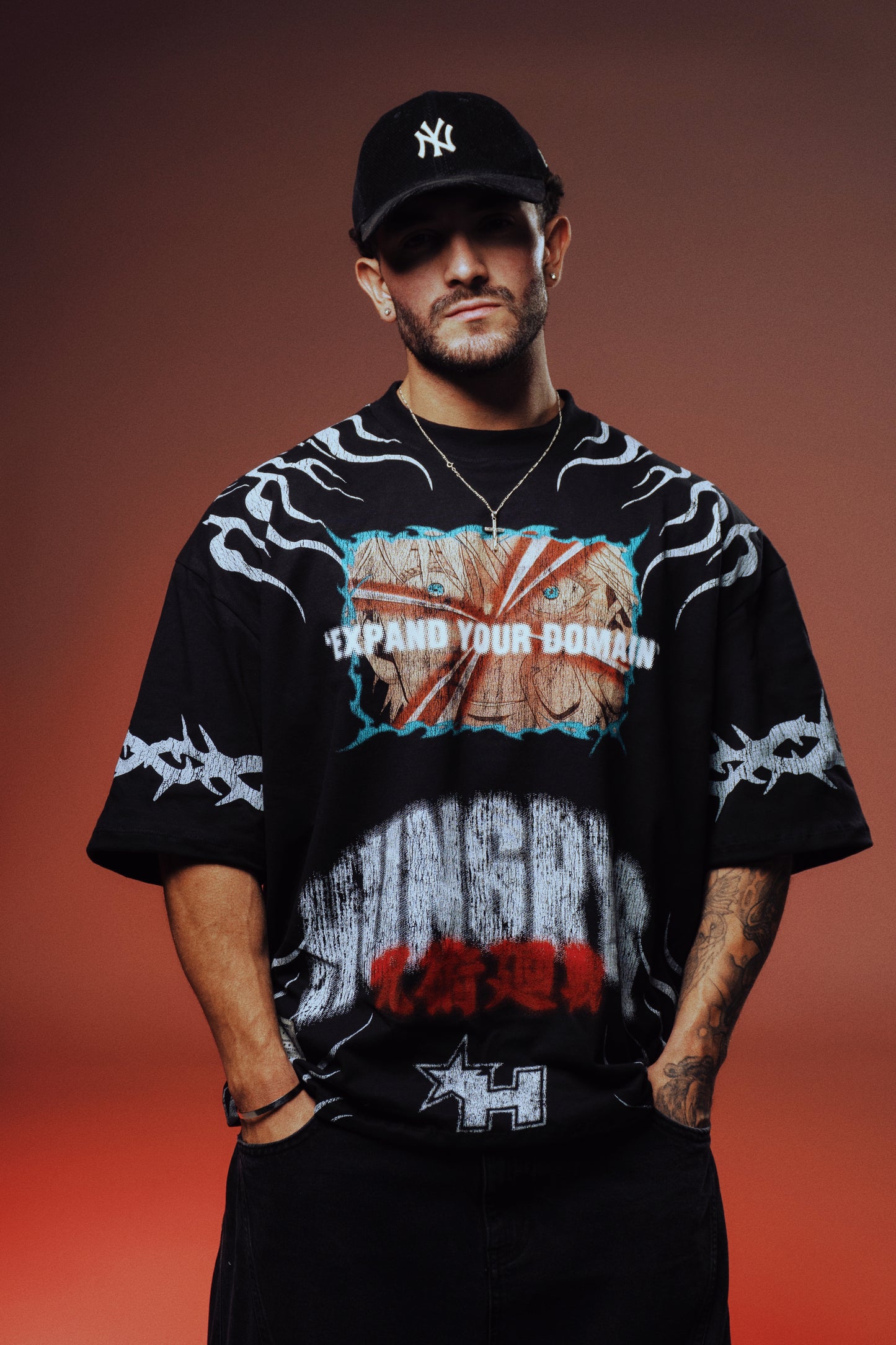 EXPAND YOUR DOMAIN - THE HONORED ONE - Premium Oversize Tee (HEAVYWEIGHT - Black)