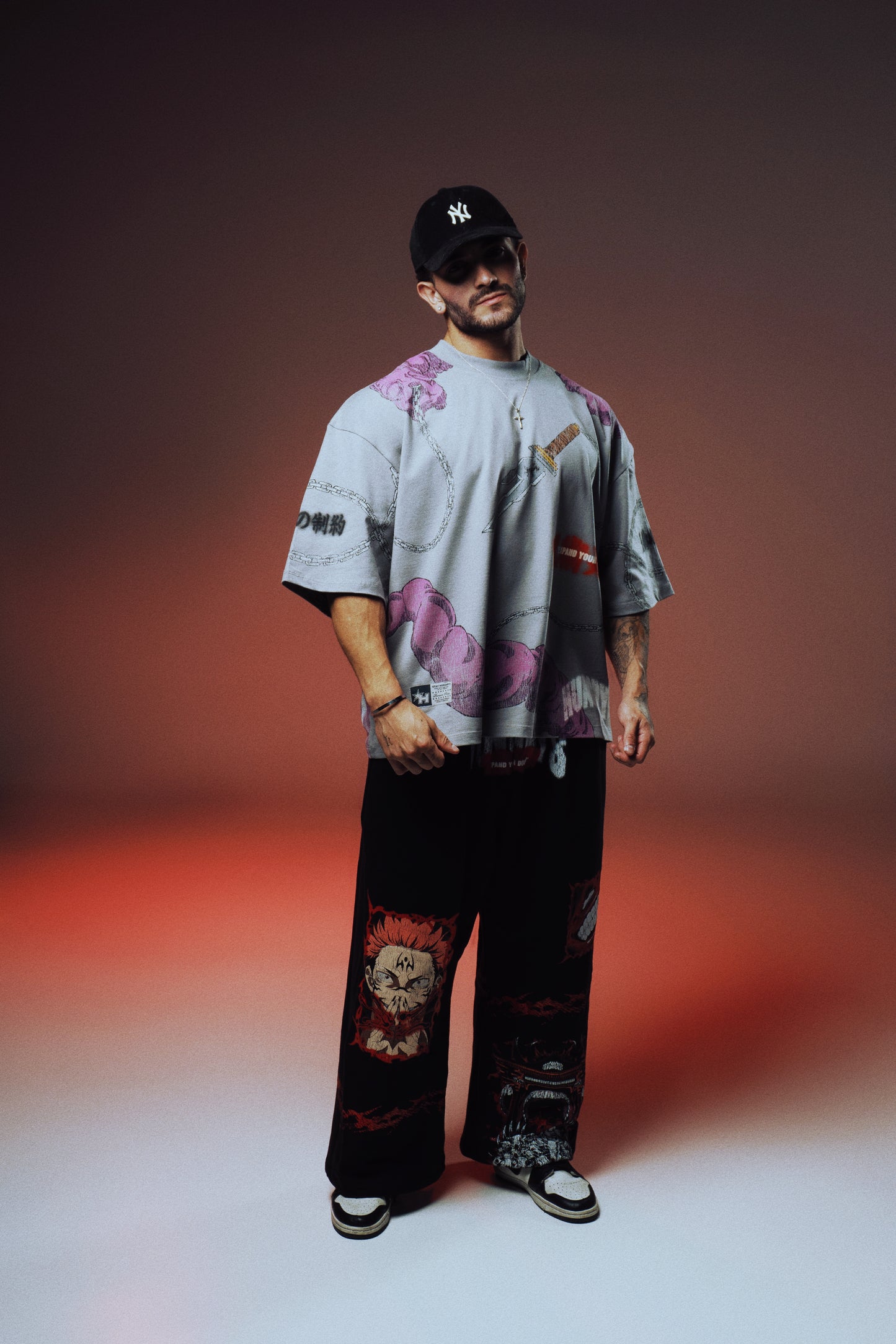 EXPAND YOUR DOMAIN - RESTRICTED POWER - Premium Oversize Tee (HEAVYWEIGHT - Shark Gray)