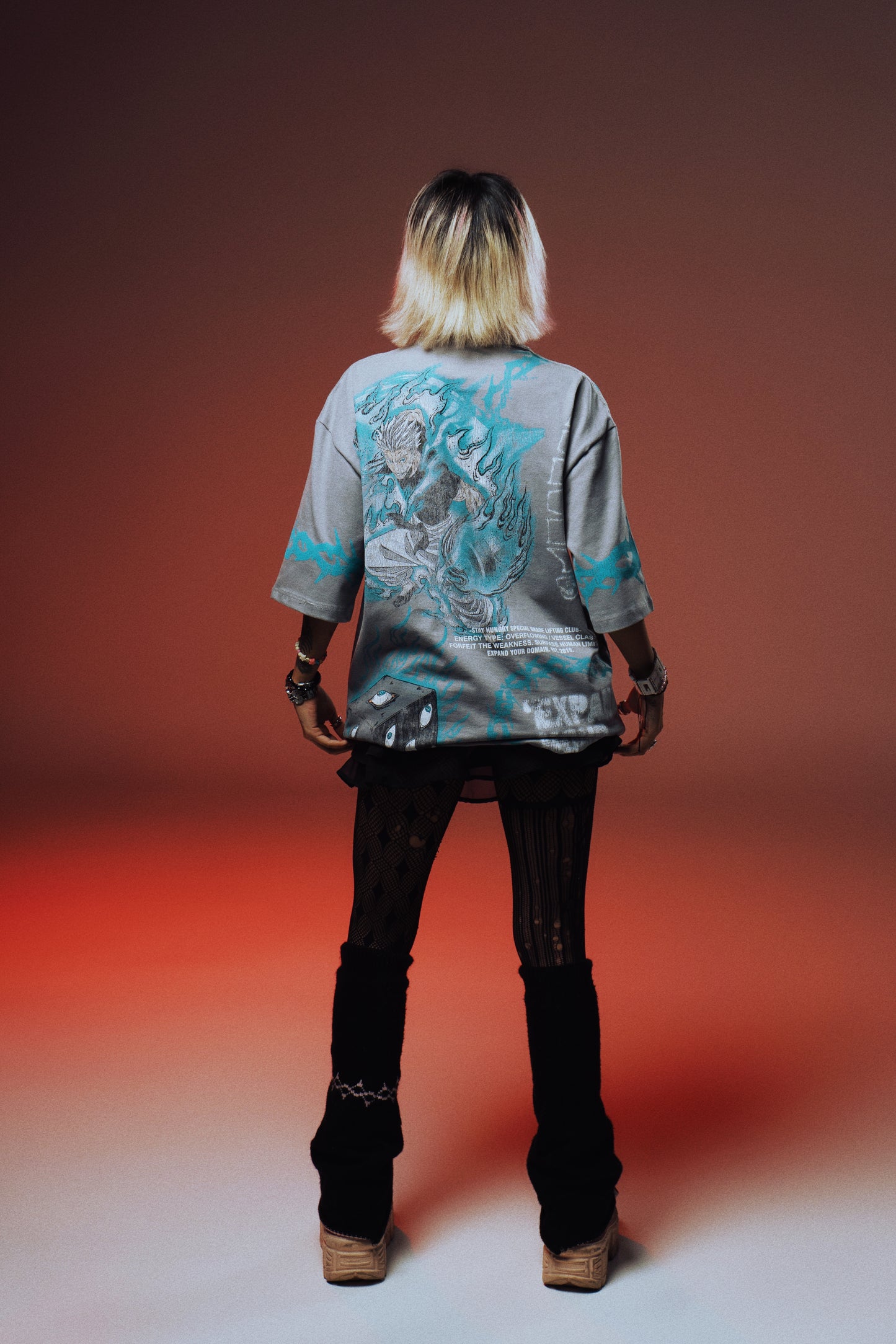 EXPAND YOUR DOMAIN - THE HONORED ONE - Premium Oversize Tee (HEAVYWEIGHT - Shark Gray)
