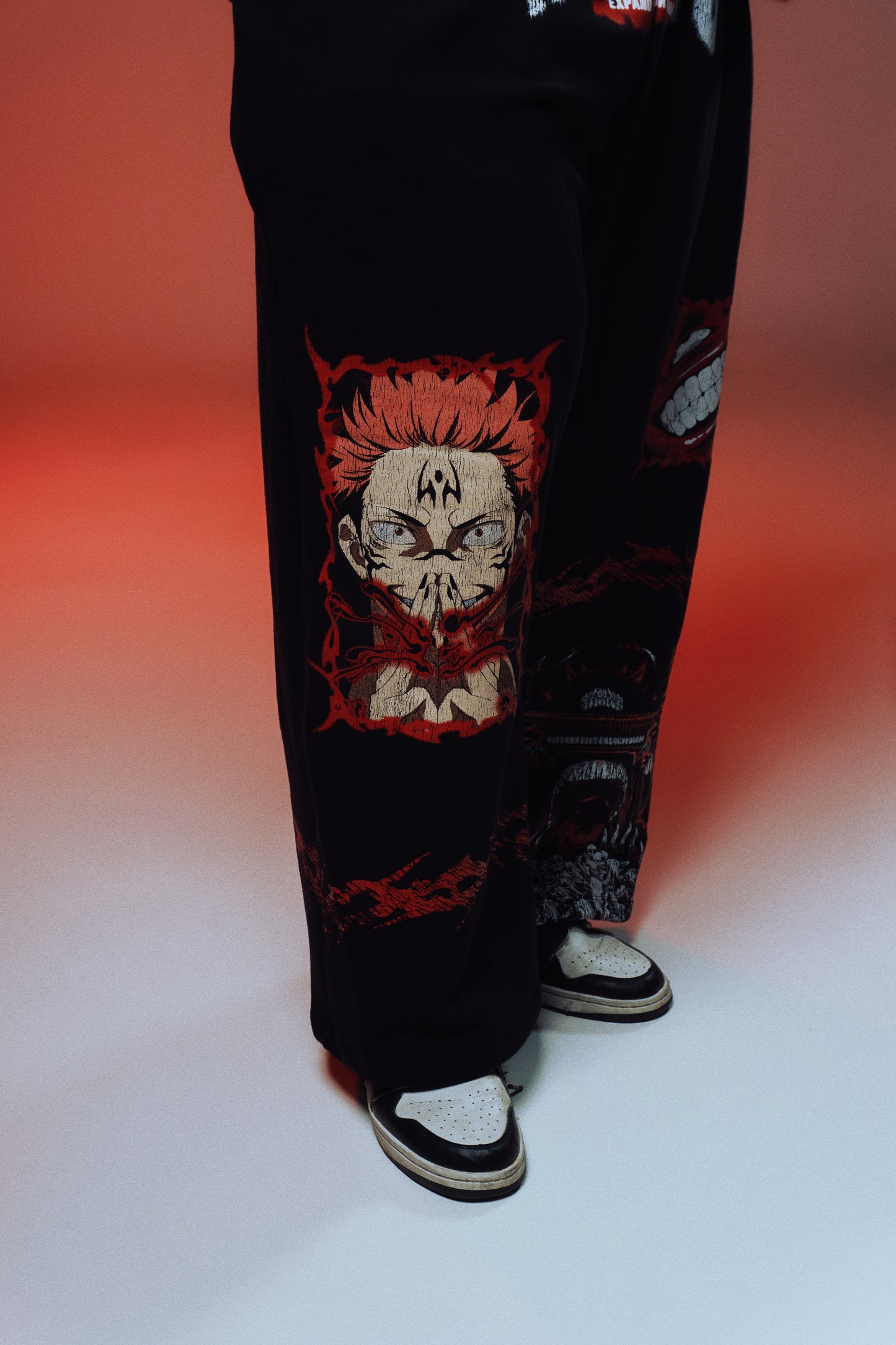EXPAND YOUR DOMAIN - MALEVOLENT SHRINE - Premium Oversize Pants (HEAVYWEIGHT - Black)