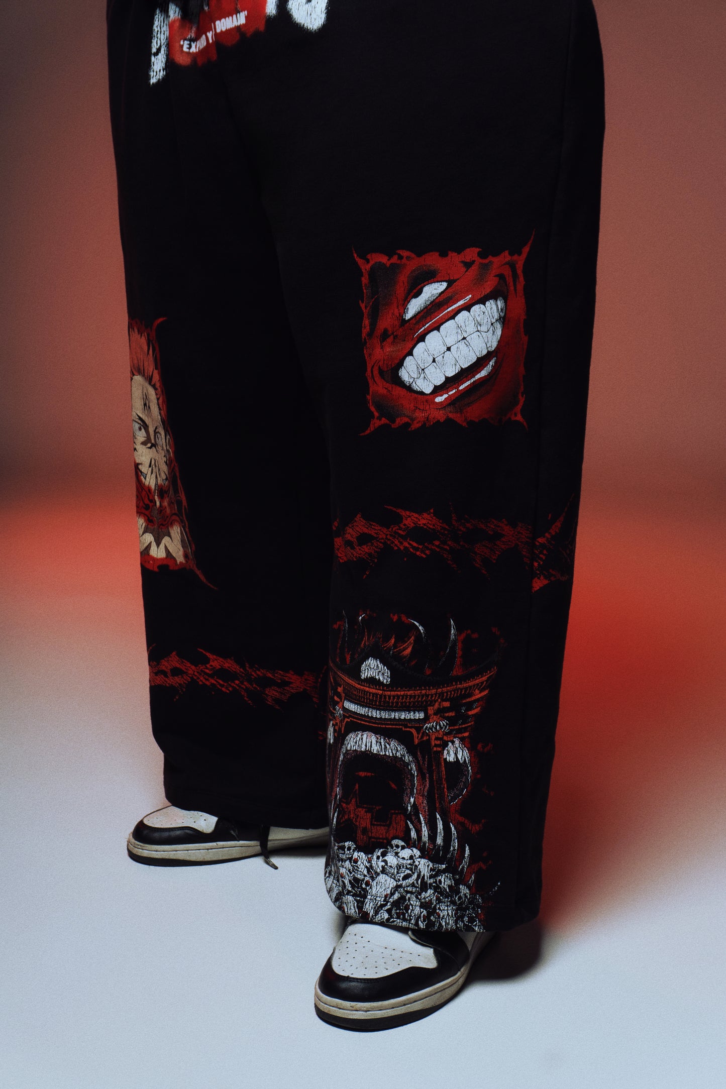 EXPAND YOUR DOMAIN - MALEVOLENT SHRINE - Premium Oversize Pants (HEAVYWEIGHT - Black)