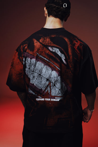EXPAND YOUR DOMAIN - MALEVOLENT REIGN - Premium Oversize Tee (HEAVYWEIGHT - Black)