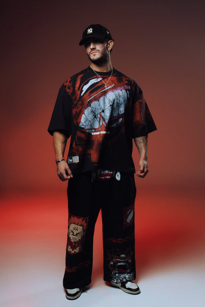 EXPAND YOUR DOMAIN - MALEVOLENT REIGN - Premium Oversize Tee (HEAVYWEIGHT - Black)