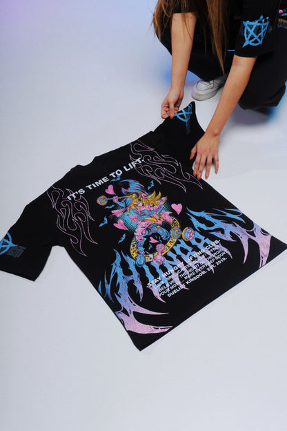 IT'S TIME TO LIFT - DARK MAGICIAN GIRL - Premium Oversize Tee (HEAVYWEIGHT - Black)