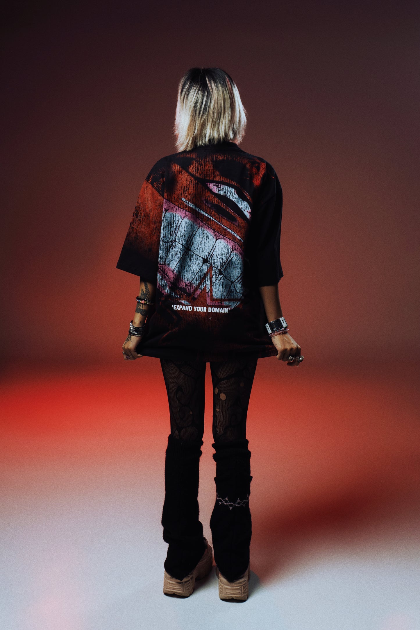 EXPAND YOUR DOMAIN - MALEVOLENT REIGN - Premium Oversize Tee (HEAVYWEIGHT - Black)